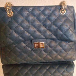Quilted blue bag
